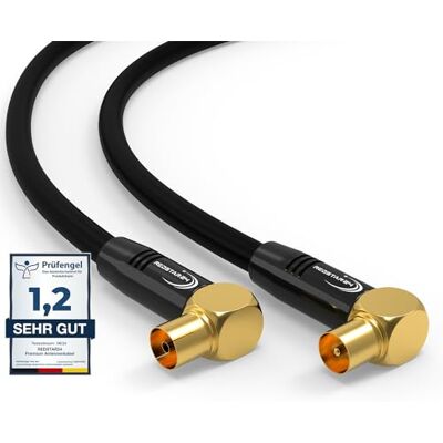 RedStar24 Cavo Antenna 15m Nero 90° Angolato Coassiale Maschio a Femmina Cavo Coassiale HDTV Premium per la TV via cavo Cavo TV: Compatibile con TV, Radio, DVB-T/T2, DVB-C, DAB RedStar24 Cavo Antenna 15m Nero 90° Angolato Coassiale Maschio a Femmina Cavo Coassiale HDTV Premium per la TV via cavo Cavo TV: Compatibile con TV, Radio, DVB-T/T2, DVB-C, DAB