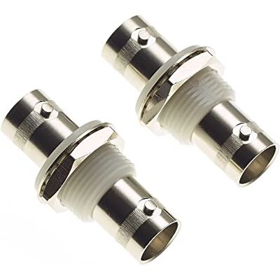 Keple Adattatore Da Presa BNC A Presa BNC Per Montaggio A Pannello 75 Ohm, Boccole Isolanti Bianche, Connettore Femmina A Testa Piatta Confezione Da 2 Keple Adattatore Da Presa BNC A Presa BNC Per Montaggio A Pannello 75 Ohm, Boccole Isolanti Bianche, Connettore Femmina A Testa Piatta Confezione Da 2