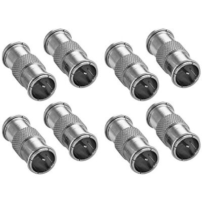 POPPSTAR 8x F-Iniezione rapida del connettore (F-Quick adattatore SAT F-plug su entrambi i lati), per cavo coassiale, cavo dell'antenna, argento POPPSTAR 8x F-Iniezione rapida del connettore (F-Quick adattatore SAT F-plug su entrambi i lati), per cavo coassiale, cavo dell'antenna, argento