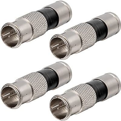 HB-Digital 4 adattatori per cavi satellitari, connettore rapido F, Quickfix, per cavo antenna, cavo coassiale, Ø 6,8 – 7,2 mm, connettore di compressione – nichelato HB-Digital 4 adattatori per cavi satellitari, connettore rapido F, Quickfix, per cavo antenna, cavo coassiale, Ø 6,8 – 7,2 mm, connettore di compressione – nichelato