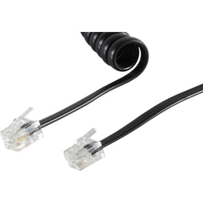 1aTTack.de 3x 2m Cavo telefonico RJ10 (chiamato anche RJ9, RJ22) spina cornetta spirale telefonica RJ10 telefono fisso cornetta nero 1aTTack.de 3x 2m Cavo telefonico RJ10 (chiamato anche RJ9, RJ22) spina cornetta spirale telefonica RJ10 telefono fisso cornetta nero