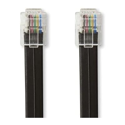 NEDIS Cavo per telecomunicazioni RJ12 Maschio RJ12 Maschio 1.00 m Design cavo: Piatto Tipo di cavo: RJ12 Nero NEDIS Cavo per telecomunicazioni RJ12 Maschio RJ12 Maschio 1.00 m Design cavo: Piatto Tipo di cavo: RJ12 Nero