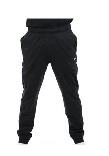 Champion Legacy Icons-PRO-Jersey C-Logo Rib Cuff Pantaloni da Tuta, Nero, S Uomo