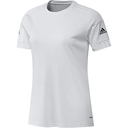 Adidas Squadra 21 Short Sleeve Jersey T-shirt, White/White/Black, M Donna