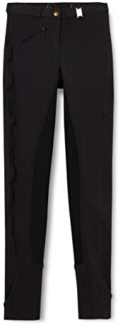 HKM Reithose -Basic Belmtex Grip- 3/4 Besatz 5909, Pantaloni Da Equitazione Donna, Nero, 54