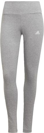 Adidas Essentials High-waisted Logo Leggings, Medium Grey Heather/White, L Extra lungo Donna