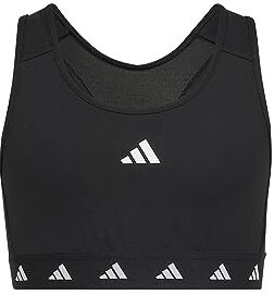 Adidas G Tf Power Bra Reggiseno Sportivo, Bianco Nero, 12 Anni Bambine e Ragazze