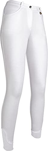 HKM Kate Pantaloni da Equitazione, Colore: Bianco 40