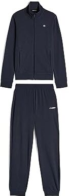 Freddy Tuta Sportiva In Interlock Con Felpa Collo Alto E Zip, Donna, Blu, Large