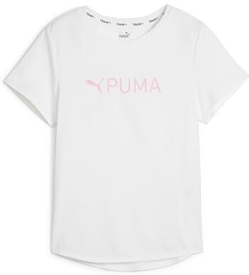 Puma Fit Logo Ultrabreathe Tee, Donna, Delizia Bianco-Rosa, XL