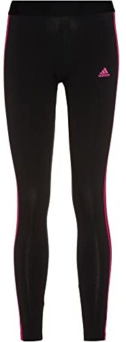 Adidas 3 Stripes Leggings Donna, Black/Pulse Magenta, S