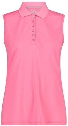 CMP Polo Senza Maniche da Donna, Pink Fluo, 40