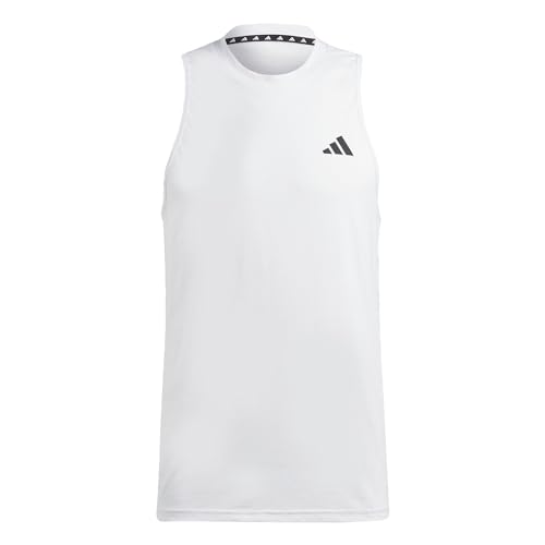 Adidas Train Essentials Feelready Training Sleeveless T-Shirt, Uomo, White/Black, XS
