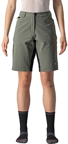 CASTELLI Unlimited W Baggy Short, Pantaloncini Ciclismo Donna, Forest Gray, M