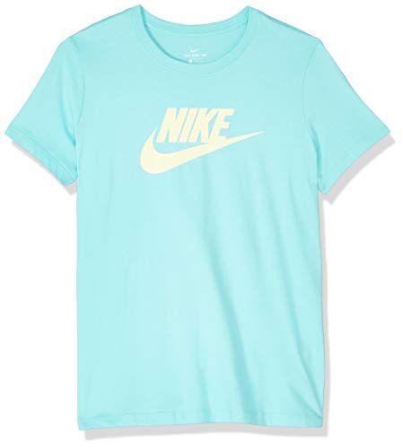 Nike W Nsw Tee Essntl Icon Futura, T-Shirt Donna, Verde (Tropical Twist/Luminous Green), XS