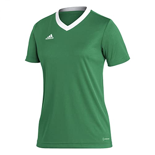 Adidas Entrada 22 Short Sleeve Jersey, T-shirt Donna, Team Green/White, M