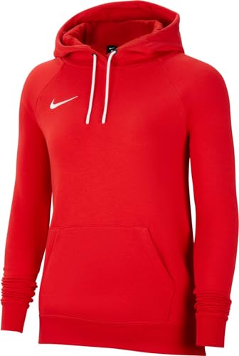 Nike Women's Team Club 20 Hoodie Felpa con Cappuccio, Rosso University/Bianco/Bianco, XS Donna