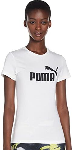 Puma Ess Logo Tee Maglietta, Bianco (White), S Unisex Adulto