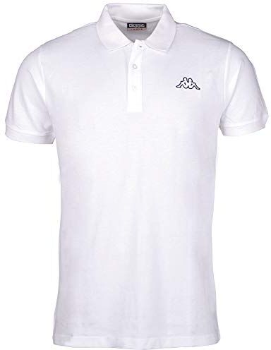 Kappa Peleot, Maglietta a Maniche Corte Polo, Bianco bianco, XL