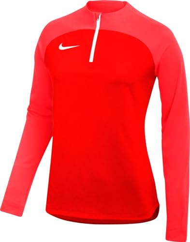 Nike W Nk DF Acdpr Dril Top K Maglia a Maniche Lunghe, University Red/Bright Crimson/White, S Donna