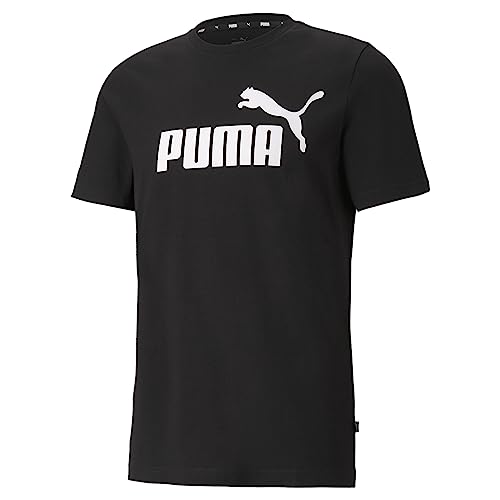 Puma Ess Logo Tee Maglietta, Black, S Unisex Adulto