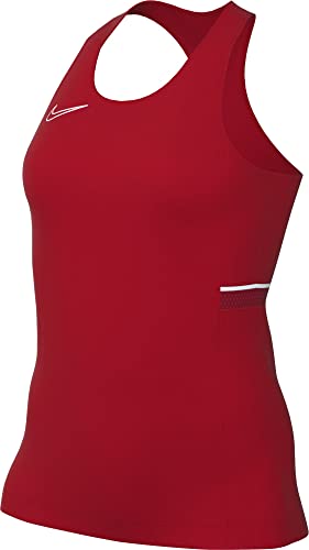 Nike , Dri-Fit Academy, Top di Calcio Senza Maniche, università Rossa/Bianca/Palestra Rossa/Bianca, L, Donna