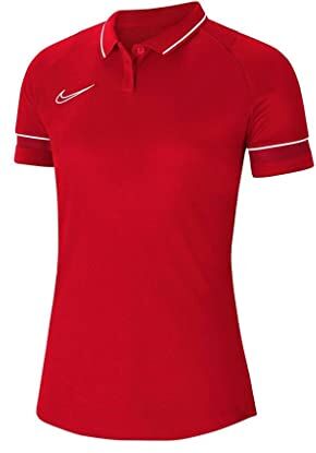 Nike Dri-Fit Academy, Polo Donna, Universita 'Rosso/Bianco/Gym Rosso/Bianco, M