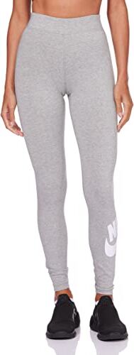 Nike Donna Leggings, Dk Grey Heather/White, M