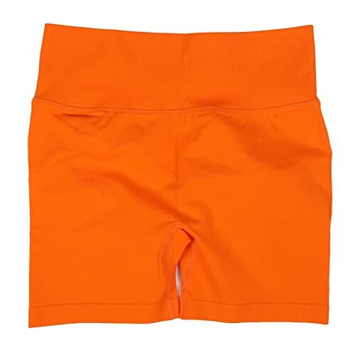 HURRISE Pantaloncini da Yoga per il Sollevamento del Sedere, Pantaloncini da Sollevamento Ad Asciugatura Rapida a Vita Alta per Donna Lady Large Orange