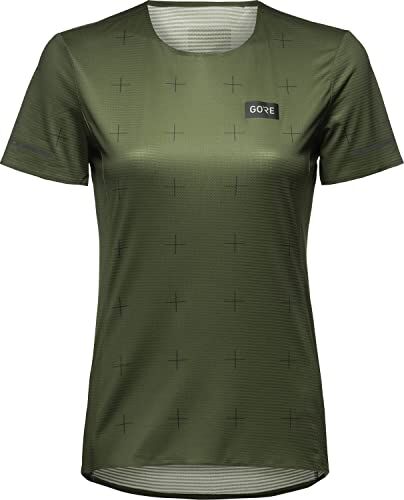 GORE WEAR Maglia a Maniche Corte da Corsa da Donna Contest Daily, 34, Verde Scuro