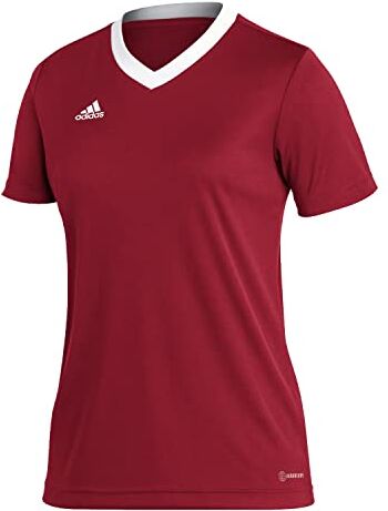 Adidas Entrada 22 Short Sleeve Jersey, T-shirt Donna, Team Power Red 2, XL