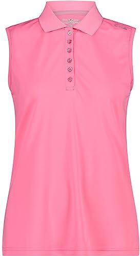 CMP Polo Senza Maniche da Donna, Pink Fluo, 48