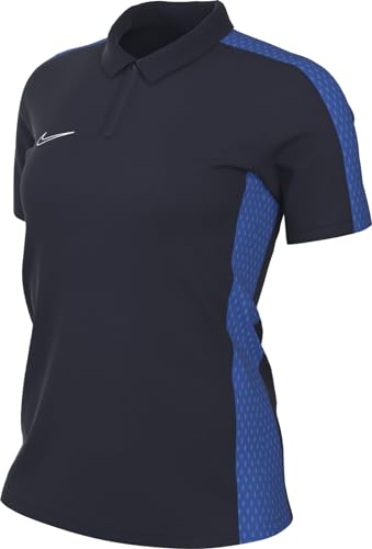Nike Womens Short-Sleeve Polo W Nk DF Acd23 Polo SS, Obsidian/Royal Blue/White, , XL