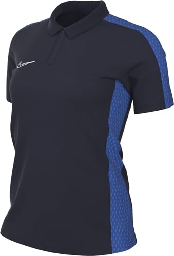 Nike W NK DF ACD23 Polo SS, Donna, Obsidian/Royal Blue/White, M