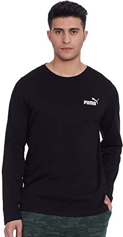 Puma T-shirt a maniche lunghe Essentials da uomo M Black