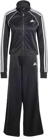 Adidas Teamsport Track Suit Tuta, Top:black/white Bottom:BLACK/WHITE, XS Donna