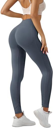 Getervb Leggins Sportivi Donna Push Up Vita Alta Pantacollant Opaco Scrunch Pantaloni Dimagranti Anticellulite Palestra Fitness Senza Cuciture per Yoga Palestra Jogging