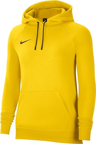 Nike Women's Team Club 20 Hoodie Felpa con Cappuccio, Giallo/Nero/Nero, XS Donna