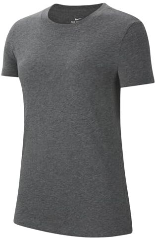 Nike Women's Team Club 20 Tee, T-Shirt Donna, Charcoal/White, L