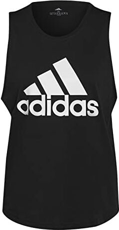 Adidas Essentials Big Logo Sleeveless T-Shirt, Canottiera Donna, Black/White, XS