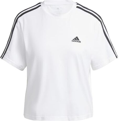 Adidas Essentials 3-Stripes Single Jersey Crop Top T-Shirt (Short Sleeve) Donna (confezione da 1)