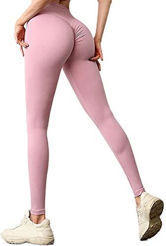 TOPLAZA Leggins Donna Push up Vita Alta Pieghettata Pantaloni Sportivi Yoga