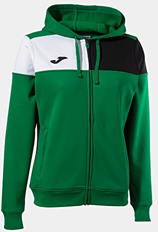 Joma Giacca con cappuccio donna Crew V verde nero bianco