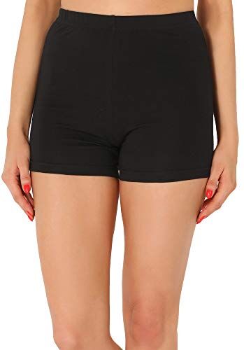 Merry Style Pantaloncini Palestra Donna in Viscosa Shorts Donna per il Fitness Allenamento Jogging Pantaloncini Sportivi Donna Yoga Hot Pants MS10-391 (Nero, XS)