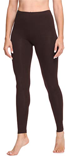 Ladeheid Leggings Donna Lunghi LA40-133 (Marrone, L)