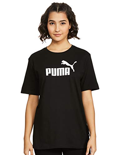 Puma PUMHB # Ess Logo Boyfriend Tee Maglietta, Donna,  Black, XL
