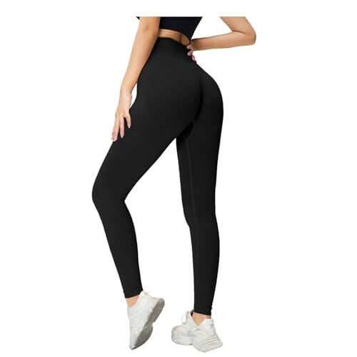 Getervb Leggins Sportivi Donna Push Up Vita Alta Pantacollant Opaco Scrunch Pantaloni Dimagranti Anticellulite Leggins Palestra Fitness Senza Cuciture per Yoga Palestra Jogging