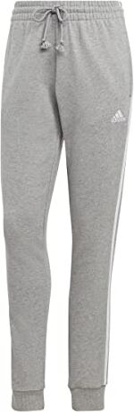 Adidas Essentials 3-Stripes Pantaloni da allenmento, Medium Grey Heather/White, XL