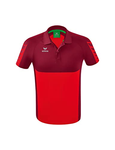 Erima Uomo Maglietta polo Six Wings, rosso/bordeaux, S