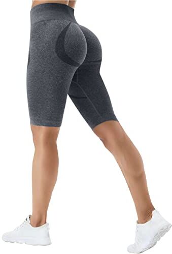 TAYOEA Short Leggings Woen Sport Pants Cycling Push Up Leggings Short Short High Leggings in Palestra in Vita da Donna Corta Opaca Senza Soluzione di continuità